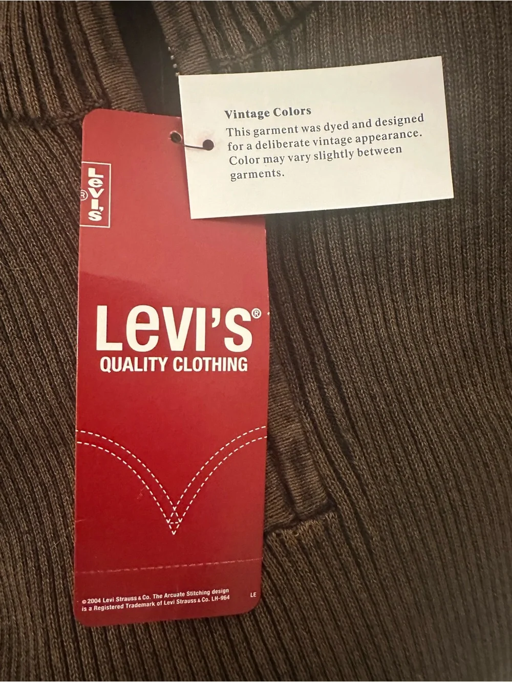 Levi’s vintage brown sweater New With Tags, men’s size XXL